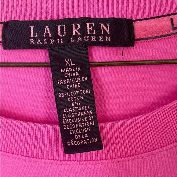 Lauren Ralph Lauren Pink Long Sleeve Tee - Picture 2 of 6